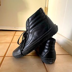 All Black Hi Top Vans